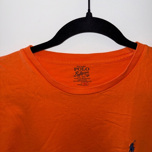 Men Medium Orange Polo T-shirt - Picture 3 of 3
